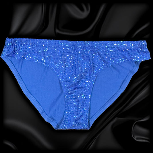 Sapphire Crystals on Navy Fabric Swim Briefs